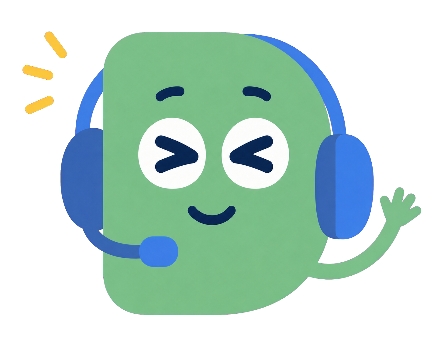 Do, KIDO’s green headset-wearing assistant, waving hello